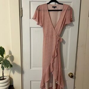 Pink Wrap Dress